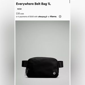Lululemon Everywhere Belt Bag 1L - Black